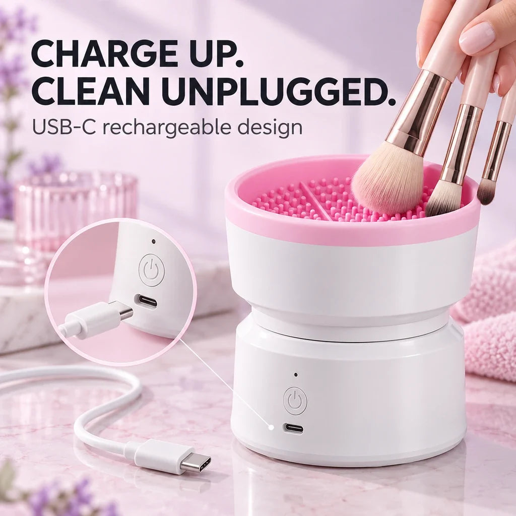 Electric Makeup Brush Cleaning Machine - Quick Wash & Easy Operation