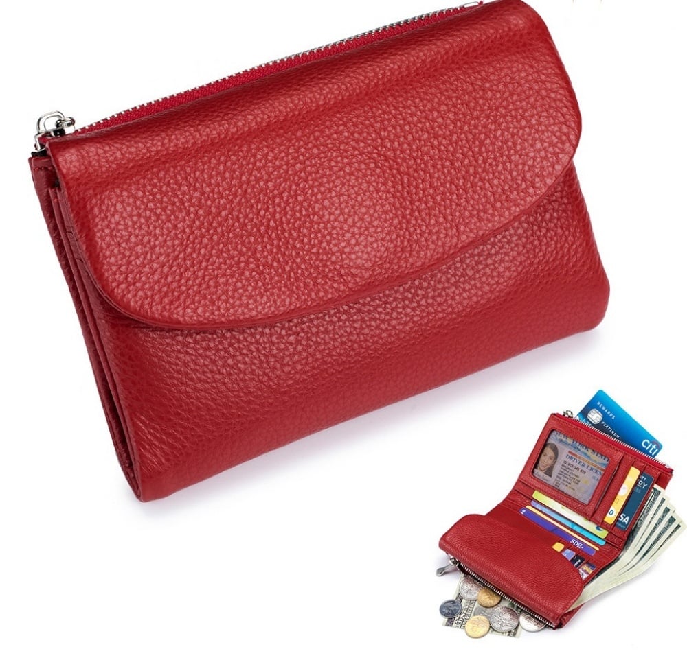 🔥⏰Unisex Pebble Real Leather RFID Wallet🔥
