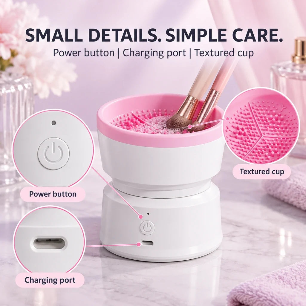 Electric Makeup Brush Cleaning Machine - Quick Wash & Easy Operation