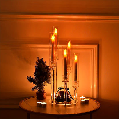Elegant Acrylic Candelabra Candle Holder: Modern & Stylish Home Decor, and Perfect for Party, Wedding, Birthday