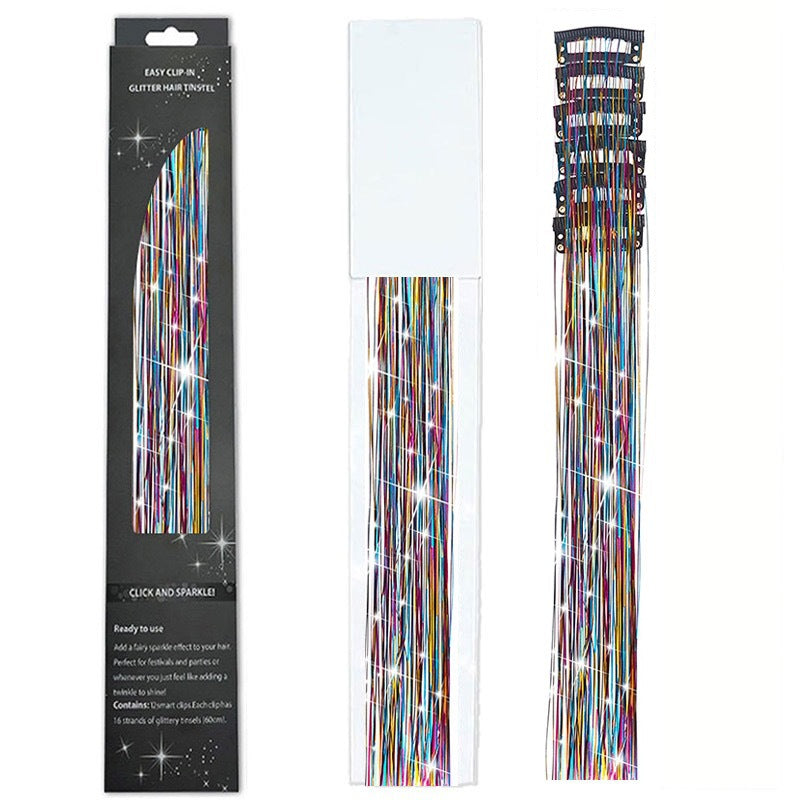 🔥Last Day50%OFF ✨Clip-in Tinsel Hair Extensions (6 tablets) box