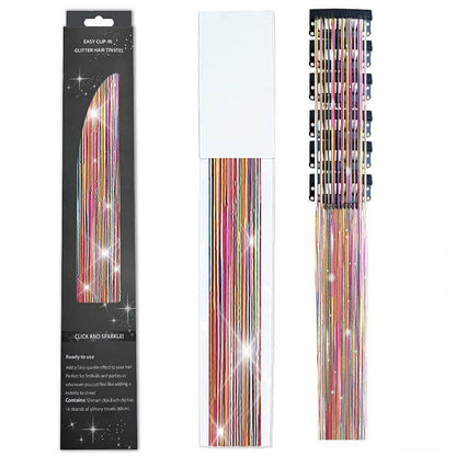 🔥Last Day50%OFF ✨Clip-in Tinsel Hair Extensions (6 tablets) box