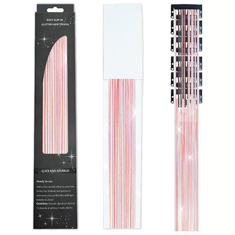 🔥Last Day50%OFF ✨Clip-in Tinsel Hair Extensions (6 tablets) box
