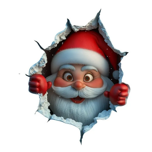 🎅 Santa Claus Wall Sticker : Christmas Cheer & Creative DIY Decor