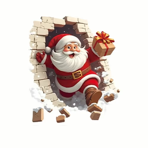 🎅 Santa Claus Wall Sticker : Christmas Cheer & Creative DIY Decor