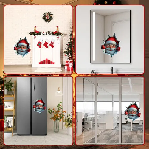 🎅 Santa Claus Wall Sticker : Christmas Cheer & Creative DIY Decor