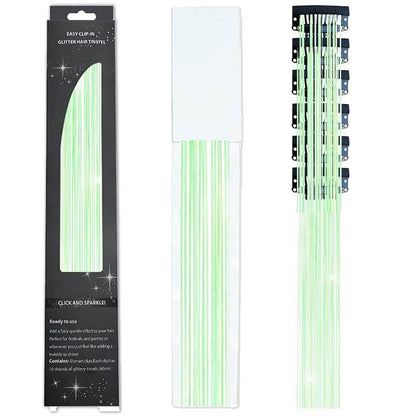 🔥Last Day50%OFF ✨Clip-in Tinsel Hair Extensions (6 tablets) box