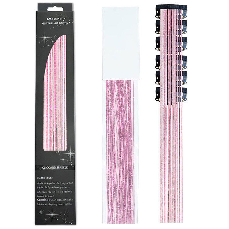 🔥Last Day50%OFF ✨Clip-in Tinsel Hair Extensions (6 tablets) box