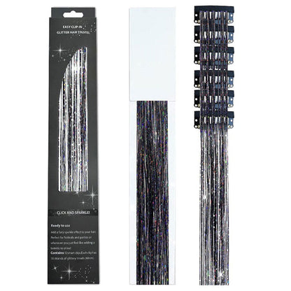🔥Last Day50%OFF ✨Clip-in Tinsel Hair Extensions (6 tablets) box
