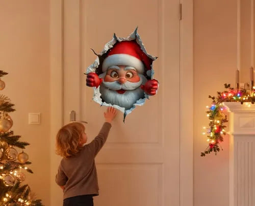 🎅 Santa Claus Wall Sticker : Christmas Cheer & Creative DIY Decor