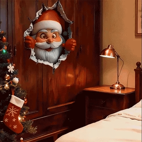 🎅 Santa Claus Wall Sticker : Christmas Cheer & Creative DIY Decor