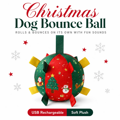 🎄 Christmas Bounce Ball for Dogs – Festive Holiday Toy for Fun, Playful Bounces & Interactive Pet Exercise 🐾🎁