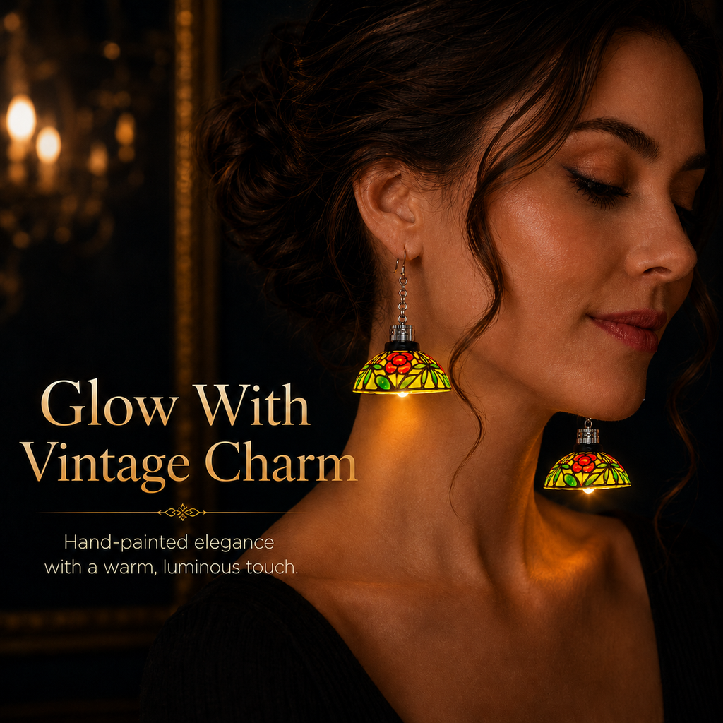 Handmade Vintage Light-Up Chandelier Earrings