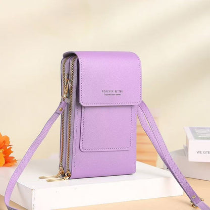 👝🔐Compact Anti-Theft Phone Crossbody Bag:  Multi-Layer Storage & Premium Leather