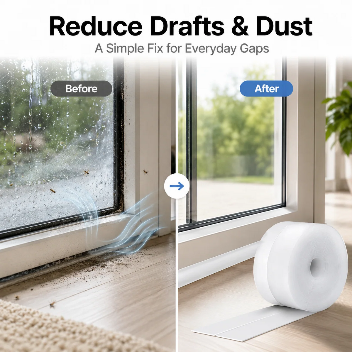 🚪Weatherproof Door &Window Seal Strip - Stop Drafts, Dust & Water Gaps