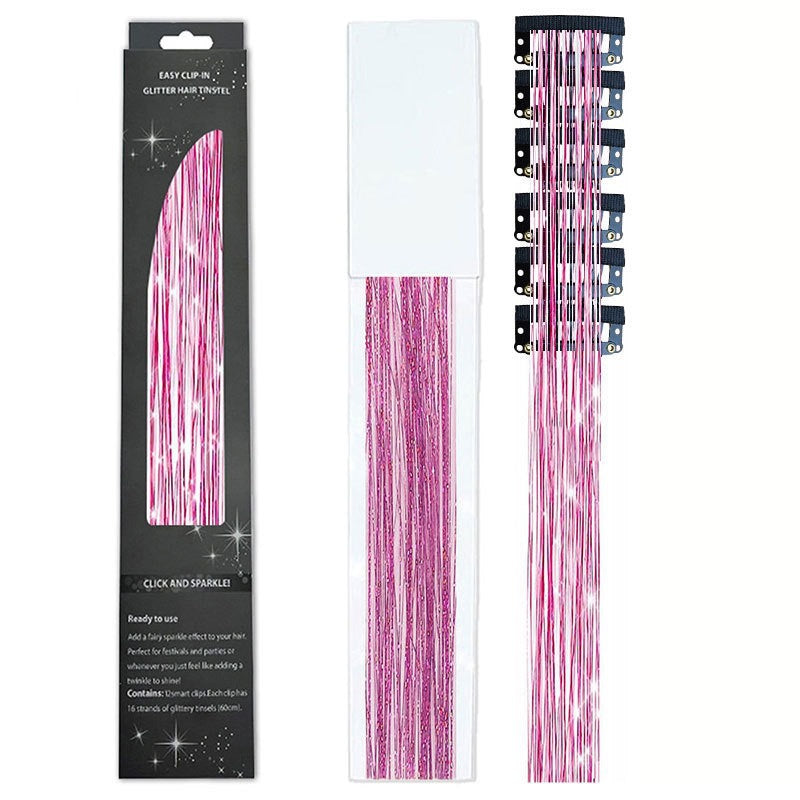 🔥Last Day50%OFF ✨Clip-in Tinsel Hair Extensions (6 tablets) box
