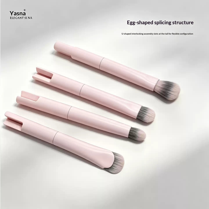 6-in-1 Makeup Brush Set – Portable Multi-Function Beauty Tool