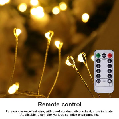 ✨ LED Copper Wire Firecracker String Lights – Sparkling Christmas & Holiday Decorations
