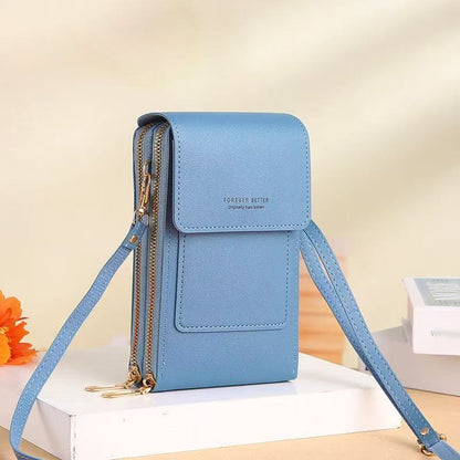 👝🔐Compact Anti-Theft Phone Crossbody Bag:  Multi-Layer Storage & Premium Leather