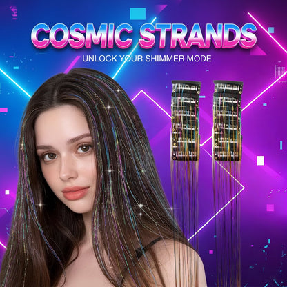 🔥Last Day50%OFF ✨Clip-in Tinsel Hair Extensions (6 tablets) box
