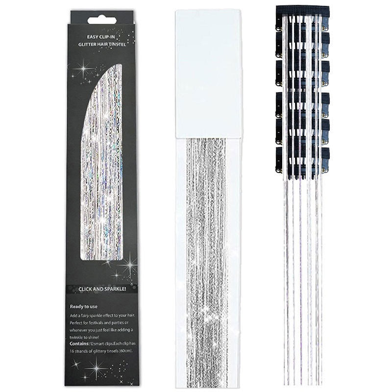 🔥Last Day50%OFF ✨Clip-in Tinsel Hair Extensions (6 tablets) box