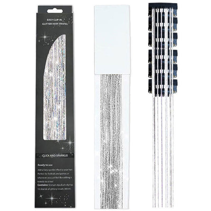 🔥Last Day50%OFF ✨Clip-in Tinsel Hair Extensions (6 tablets) box