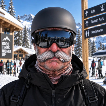 Frosty Face Ski Mask – Funny Realistic Face Balaclava for Skiing, Snowboarding & Winter Adventures