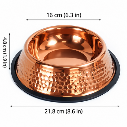 99.9% Pure Copper Bowl for Dogs & Cats