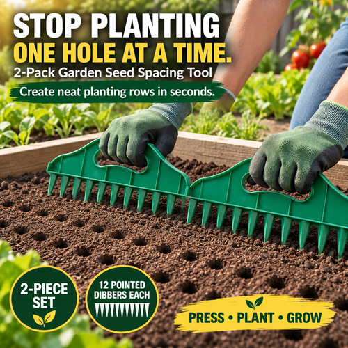 🌱Garden Seed Spacing Tool – Multi-Row Planting & Furrow Making