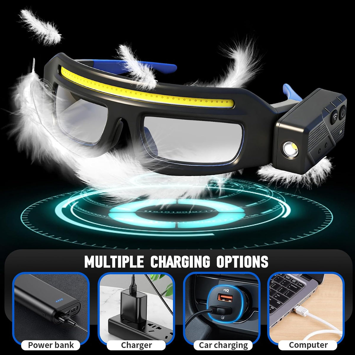 Gloxlite rechargeable headlight glasses product image 3