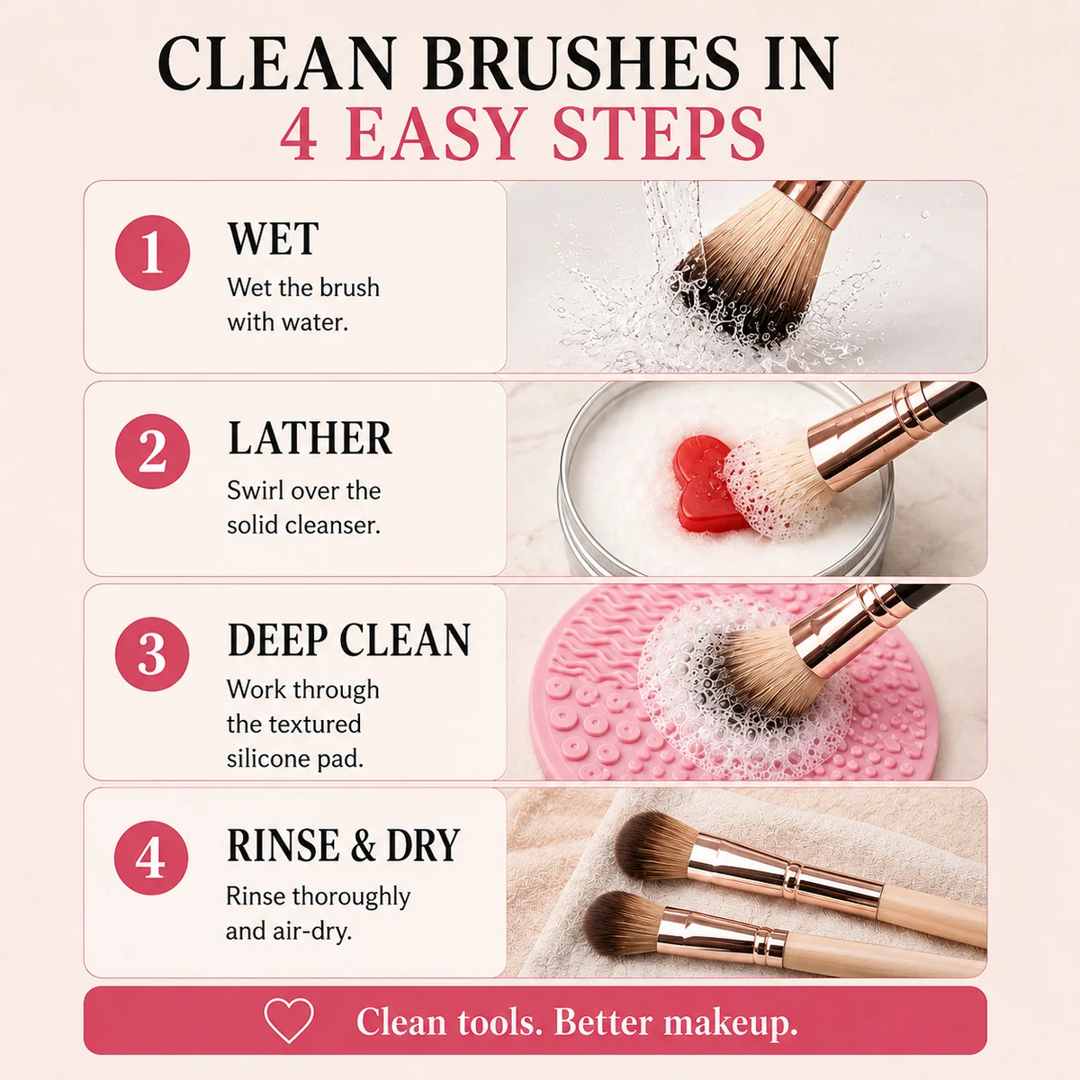 Makeup Brush Cleaner Soap - Deep Cleaning Solid Cleanser