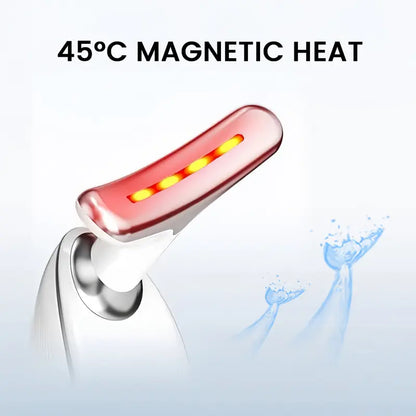 Cotsoco 7-Color Facial & Neck Massager, USB Rechargeable Red Light Therapy Device with Heat, Vibration, Auto Shut-Off, Facial Care Tools for Women
