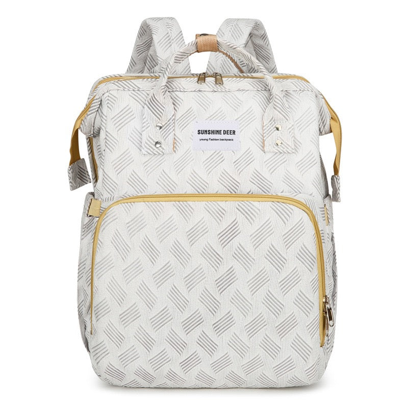 Premium Diaper Backpack – All-in-One Baby Bag with USB Charging Port, Stroller Straps & Smart Storage for Busy Parents 🍼✨