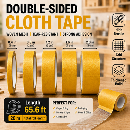 High Tack Double-Sided Adhesive Mesh Tape - Multi-Surface Bonding