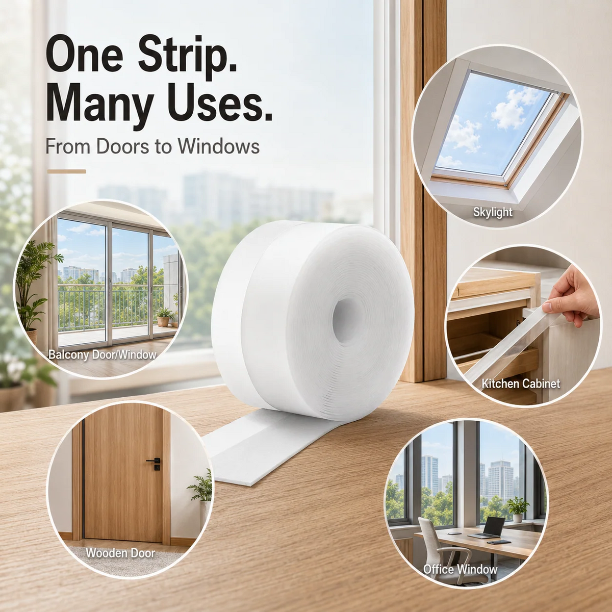 🚪Weatherproof Door &Window Seal Strip - Stop Drafts, Dust & Water Gaps