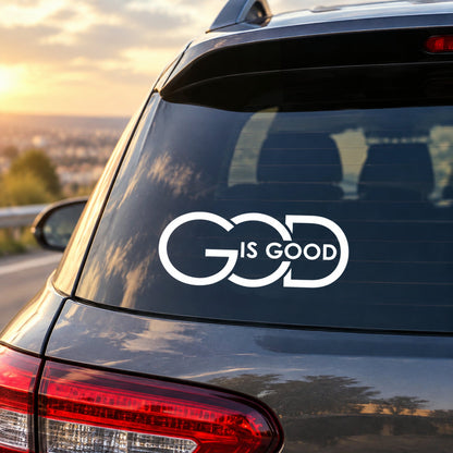 🙏 "God Is Good" Christian Car Decal Sticker | Faith-Inspired Design & Premium Religious Décor
