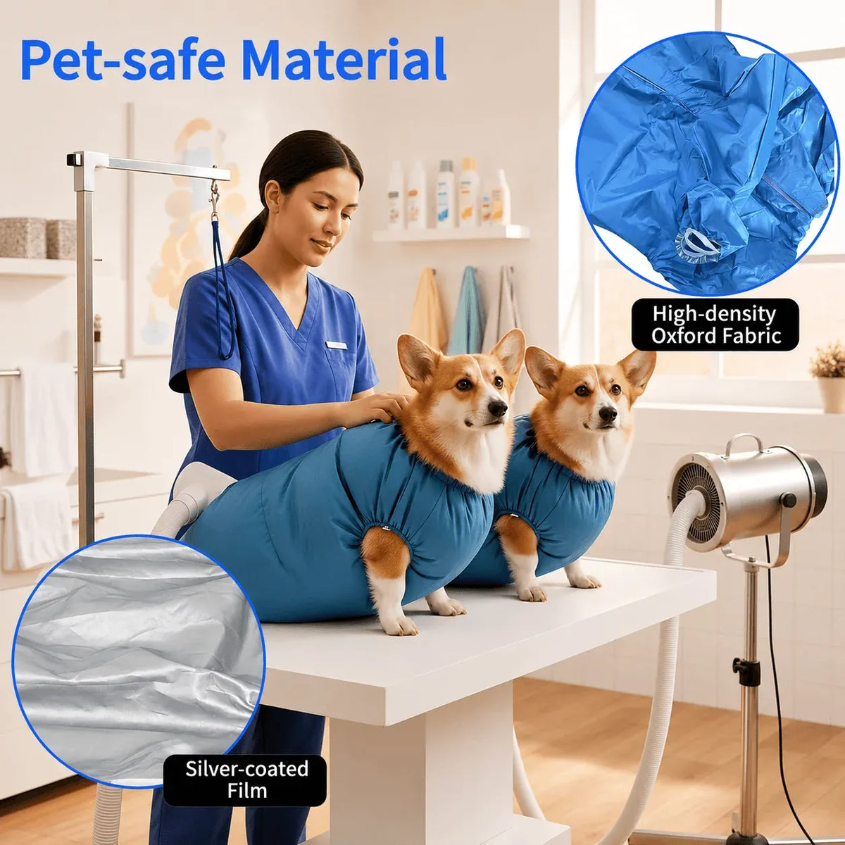 Hands-Free Pet Drying Bag – Quick Drying Towel Bag for Dogs & Cats After Bath
