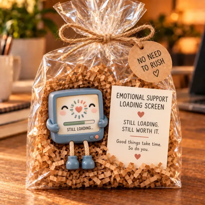 💖 Emotional Support Desk Companions 🎁 Funny Coworker Gift with Encouraging Message Card
