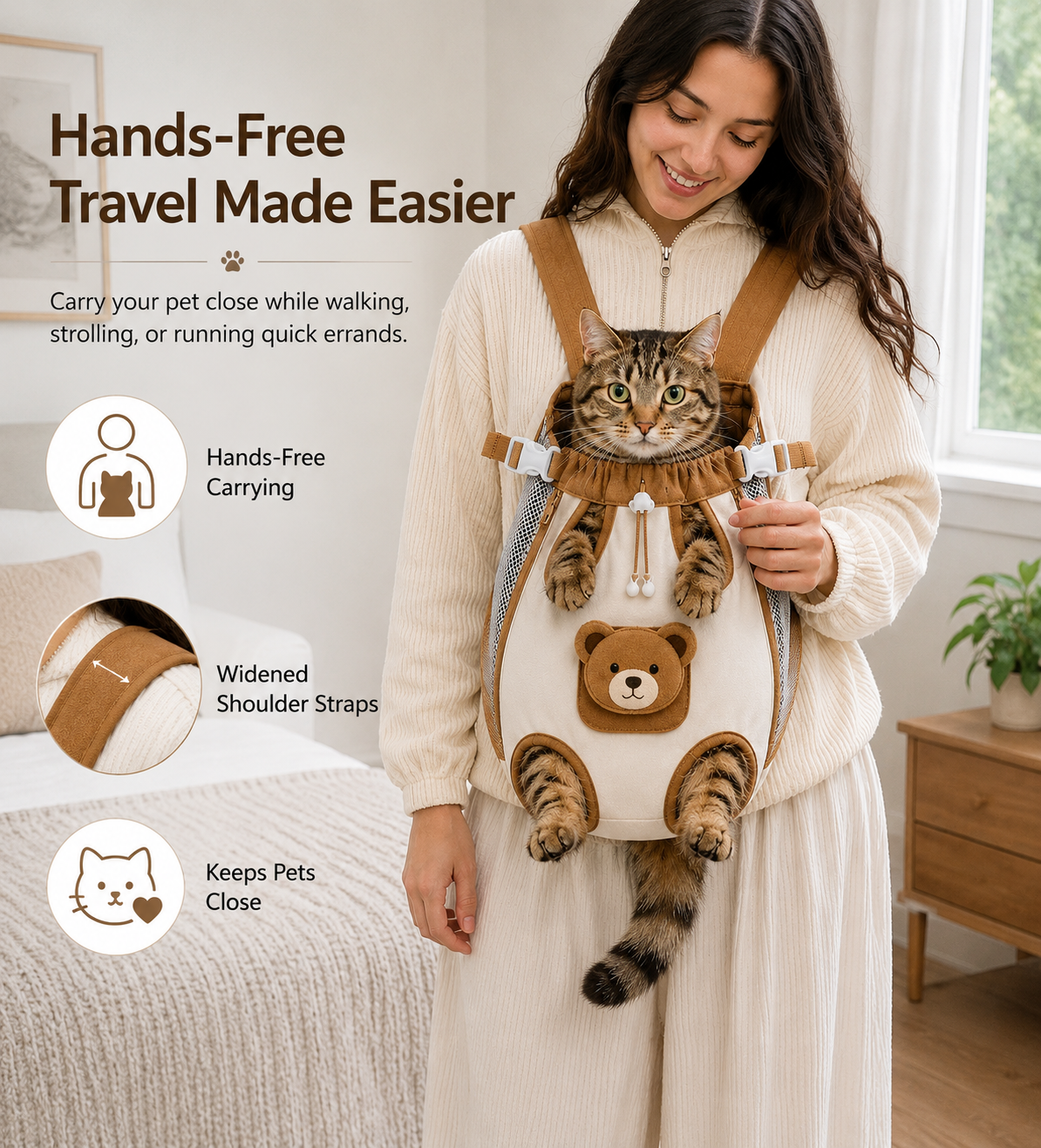Cozy Front Pet Carrier Backpack