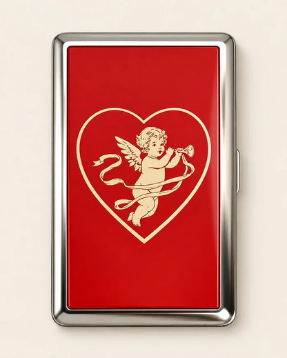 Vintage-Style Versatile Card & Cash Case – Art Deco Metal Wallet with RFID Protection