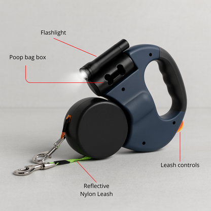 Dual Retractable Dog Leash – Walk Two Dogs with One Handle