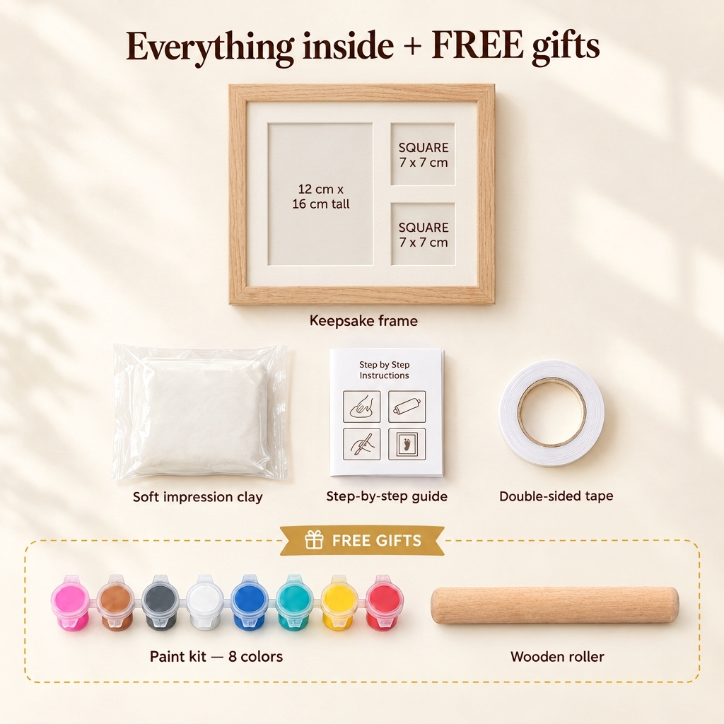 Baby & Pet Paw Print Keepsake Frame – A Forever Memory of Your Little Loves