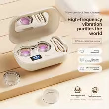 ✨ Portable Ultrasonic Contact Lens Cleaner 💧 | Deep Cleaning for Soft, Colored & RGP Lenses 👁️