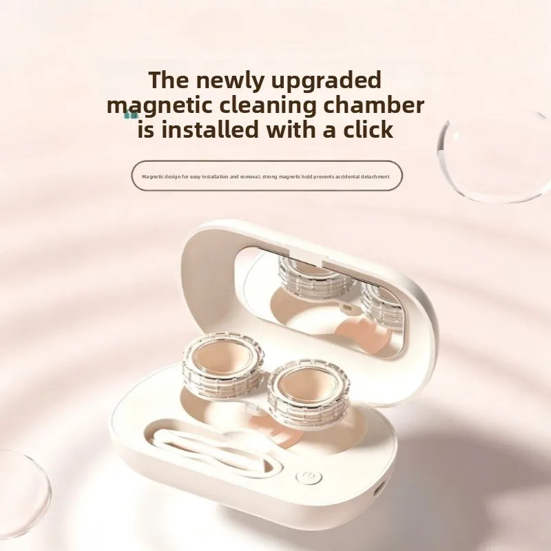 Rechargable portable Ultrasonic Contact Lens Cleaner machine Fit Disposal Soft Lens Colored Contact RGP and OK Lens