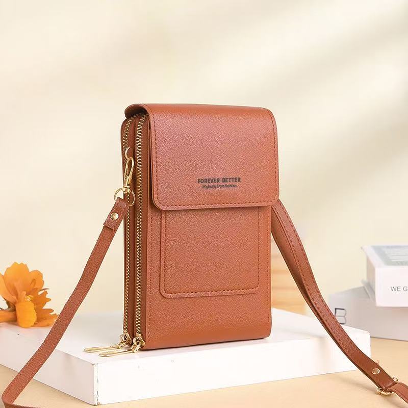 👝🔐Compact Anti-Theft Phone Crossbody Bag:  Multi-Layer Storage & Premium Leather