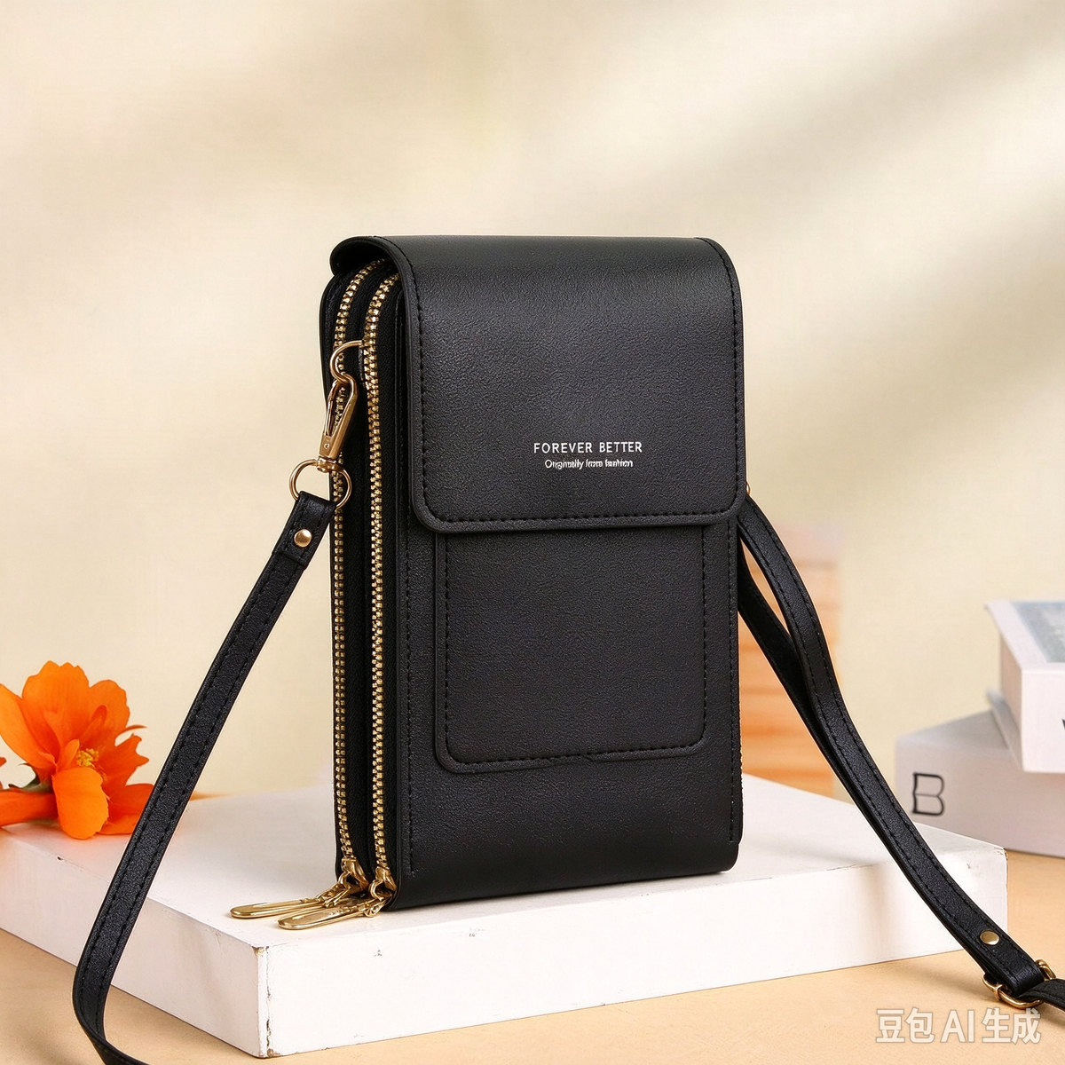 👝🔐Compact Anti-Theft Phone Crossbody Bag:  Multi-Layer Storage & Premium Leather