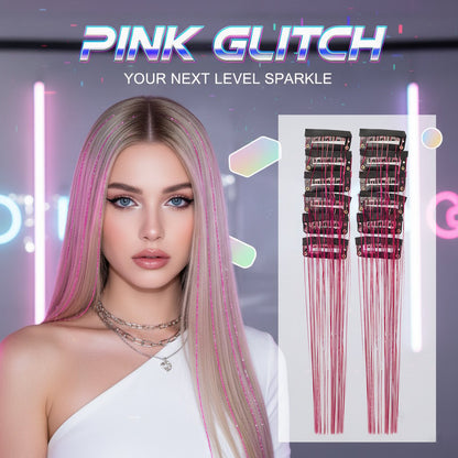 🔥Last Day50%OFF ✨Clip-in Tinsel Hair Extensions (6 tablets) box