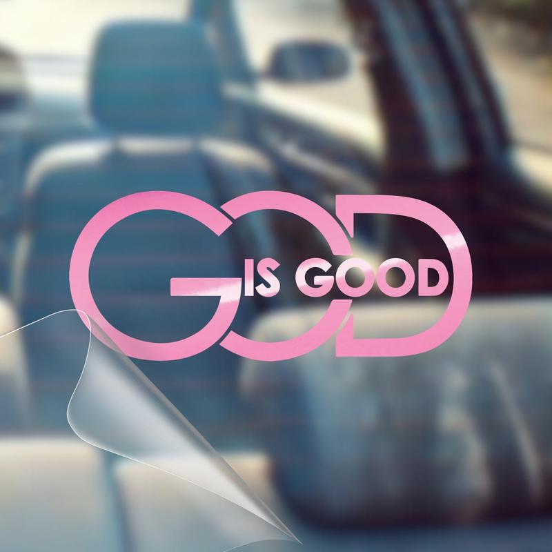 🙏 "God Is Good" Christian Car Decal Sticker | Premium Religious Décor