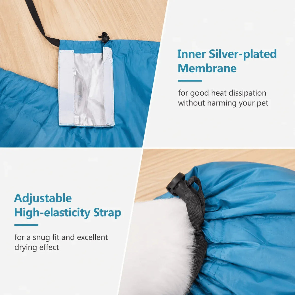 Hands-Free Pet Drying Bag – Quick Drying Towel Bag for Dogs & Cats After Bath
