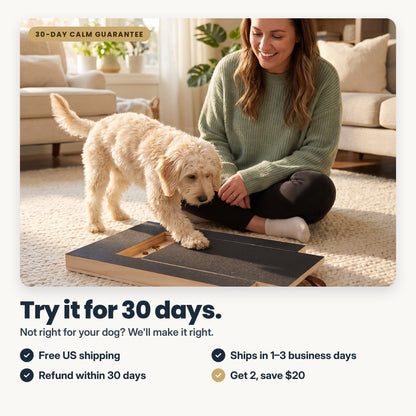 PawSerene Calm Nail Board – Dog Nail Scratch Board with Hidden Treat Drawer for Stress-Free At-Home Paw Care